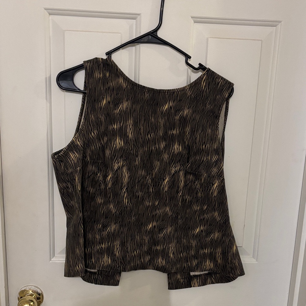 Chic Black and Tan Women's Tank Top
